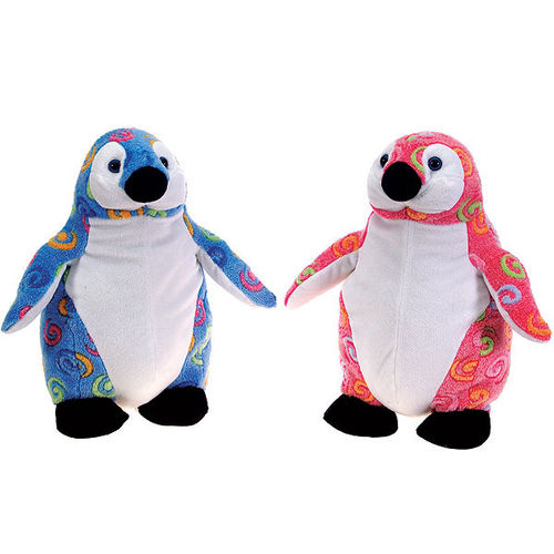 14"" 2 Assorted Color Swirl Penguins Case Pack 12