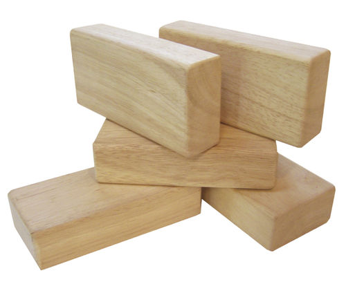 5 Pc Hardwood Unit Block Set Case Pack 10