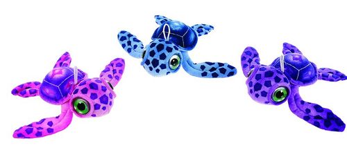 12"" 3 Asst. Color Big Eyes Sea Turtles Case Pack 12