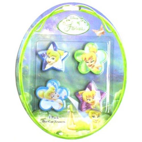 Disney Fairies 4 Pack Die Cut Erasers Case Pack 72