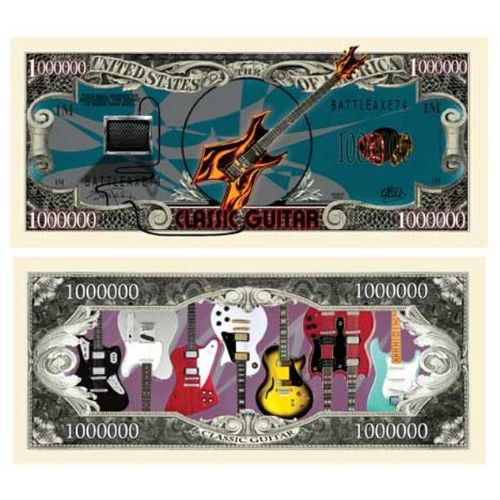 Guitar themed Million Dollar Bills Case Pack 100