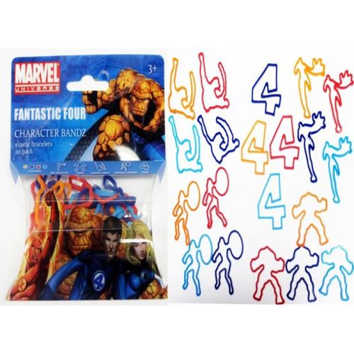 Character Bands Fantastic 4 Silicone Kids Bracelet Case Pack 24