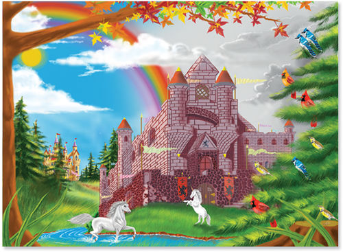 0060 pc Enchanted Castle Cardboard Jigsaw Puzzle Case Pack 2
