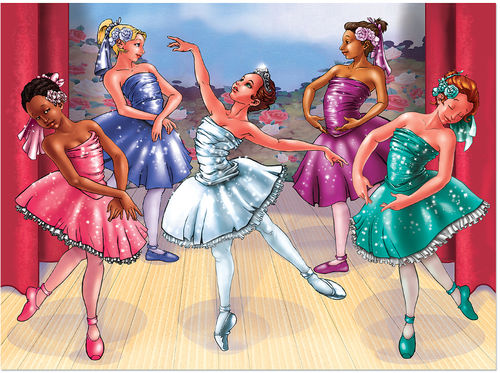 100 Piece Ballet Recital Cardboard Jigsaw Puzzle Case Pack 2