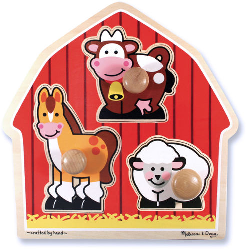 Barnyard Animals Jumbo Knob Puzzle Case Pack 2