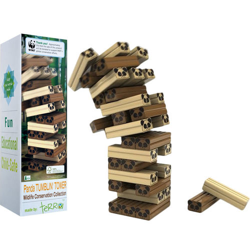 Wild Panda Wood Tumbling Tower Puzzle Game - For all ages