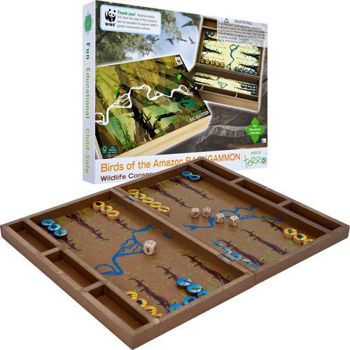 Zoo Birds Wood Backgammon Set - $34.99