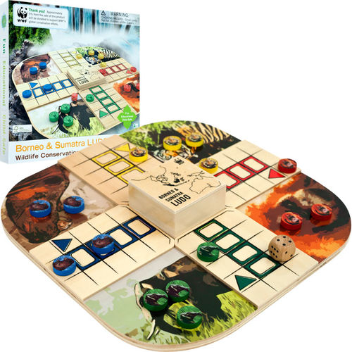 Zoo Animals Wood Board Game Ludo - $29.99