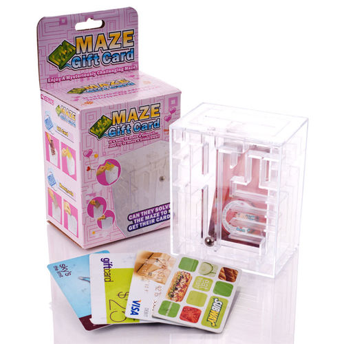 Maze Brainteaser Puzzle unlocks Gift Card Compartment