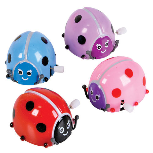 2"" Plastic Wind Up & Flipping Ladybug Case Pack 12