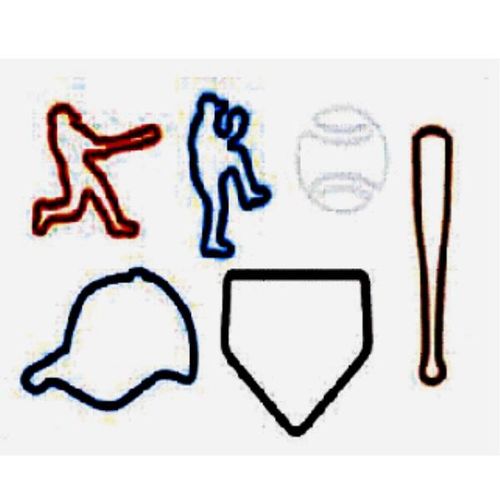 Shaped Silicone Bracelets - Baseball Case Pack 144