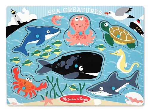 Sea Creatures Peg Puzzle