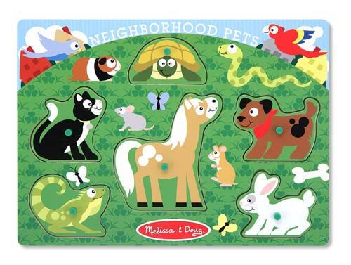 Neighborhood Pets Peg Puzzle