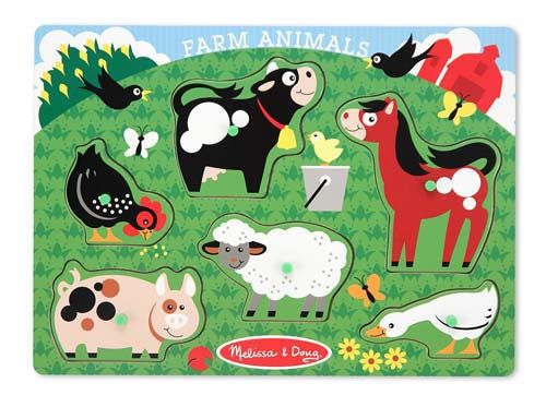 Farm Animals Peg Puzzle