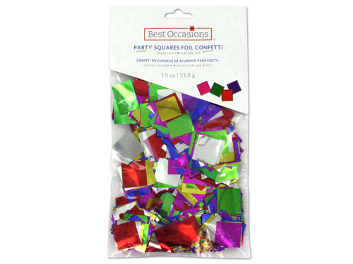 Foil confetti in squares, mixed colors