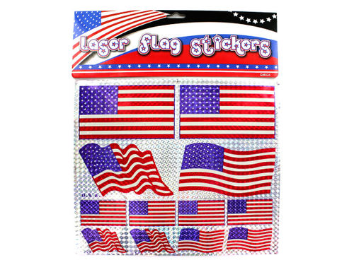 American flag laser stickers
