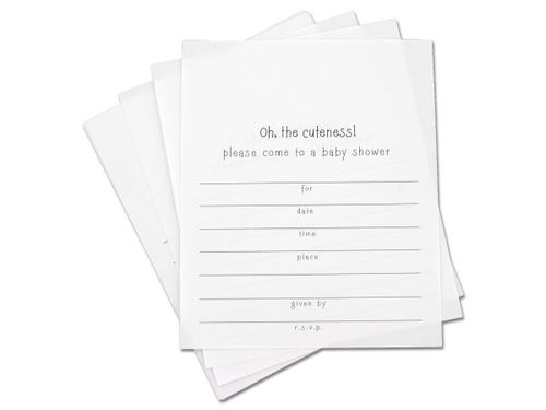 Mix and match party invitation inserts, baby shower