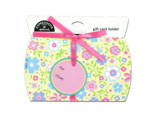 Floral gift card holder with &quot;to&quot; and &quot;from&quot; tag