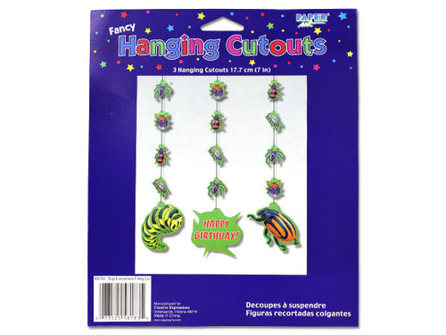 Bug theme dangling party cut-outs