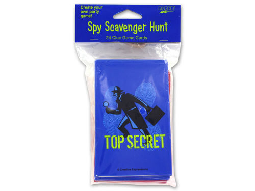 spy scavenger hunt game cards 24 glue game cards per pack