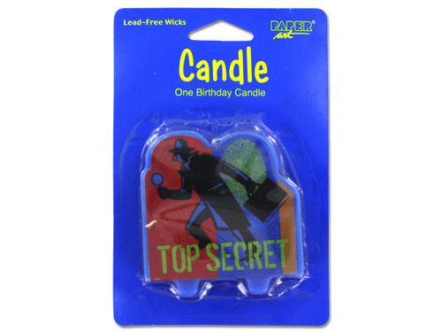 Top secret birthday candle