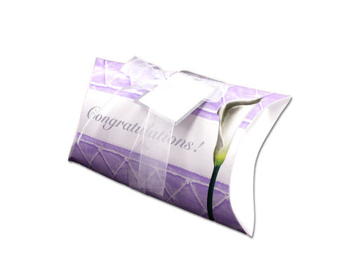 &quot;Congratulations&quot; gift certificate box with gift tag