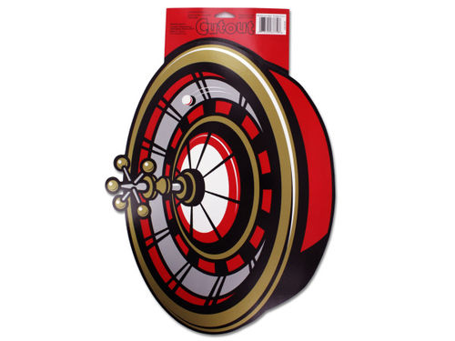 17 x 13 inch roulette wheel cardboard cutout