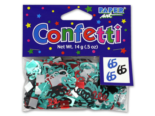 65th birthday confetti