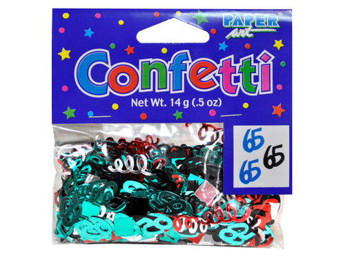 65th birthday confetti