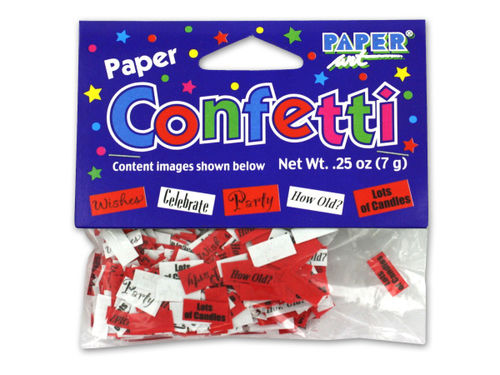 Birthday word confetti