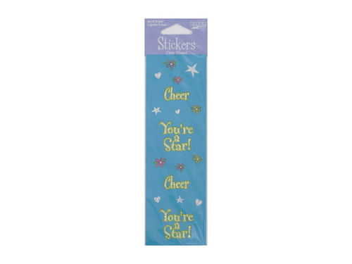 Cheer Girl metallic stickers, 1 sheet