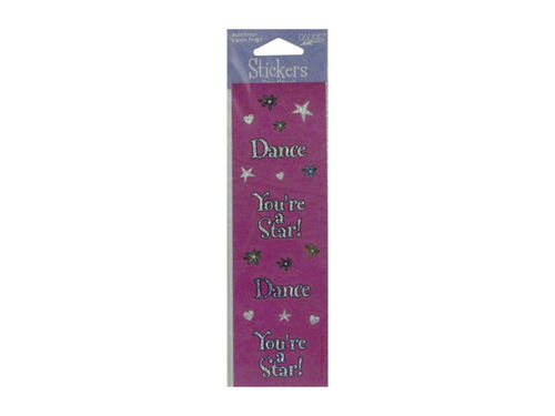 Glitter dance stickers, pack of 4