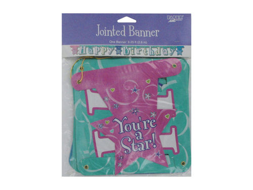 &quot;Happy Birthday&quot; jointed banner for girls