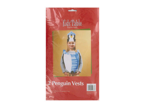 Holiday Fun penguin vests, pack of 2