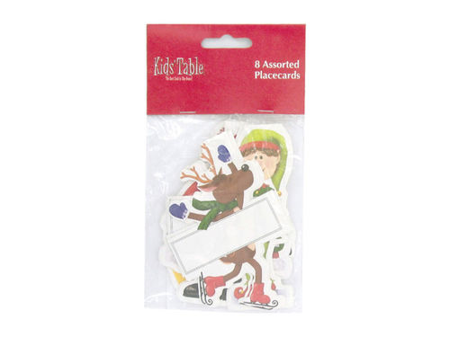 Holiday Fun kid&#039;s place cards, pack of 8