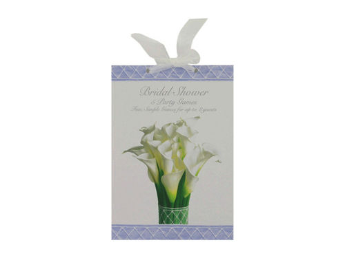 Bridal shower party game book, lily bouquet