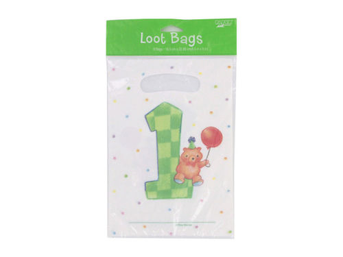 My First Birthday loot bags, goodie bags, pack of 8