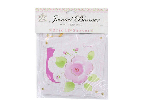 Pink Garden bridal shower jointed banner