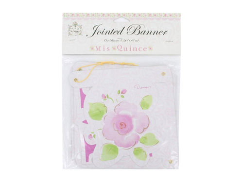 Pink Garden Mis Quince jointed banner