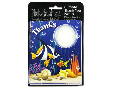 Sea life photo &#039;thank you&#039; cards, pack of 8