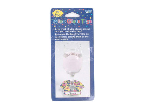&quot;Tropical Beachwear&quot; wine glass tags, pack of 25
