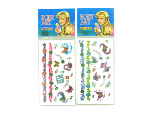 Glitter temporary tattoos