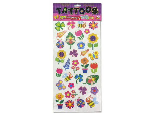 Flower temporary tattoos