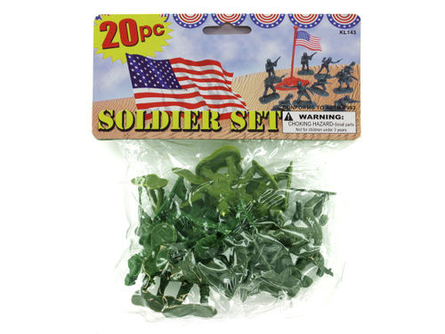 Plastic soldiers play set