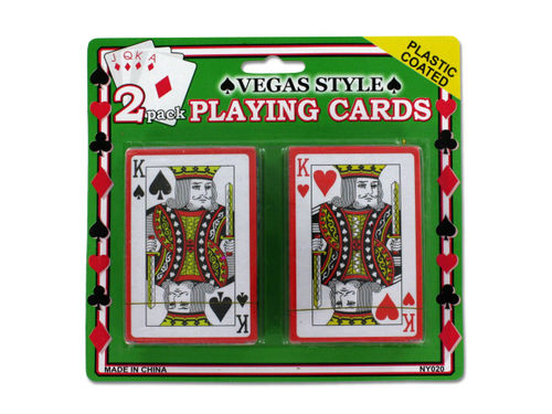 Vegas style playing cards