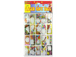 Laser sticker birthday gift tags, sheet with 20 stickers