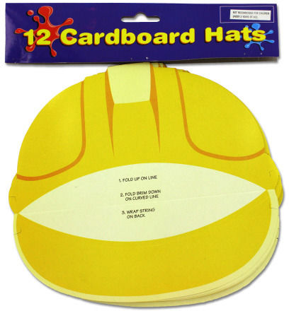 12-Pack Cardboard Construction Hard Hats Case Pack 12