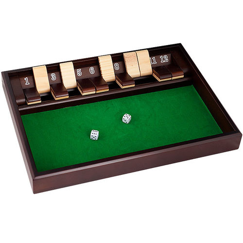 SHUT THE BOX Game - 12 Numbers - Includes Dice