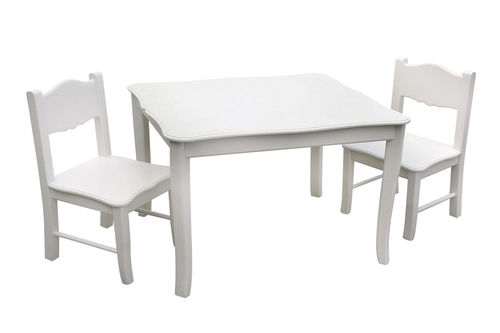Classic White Table & Chairs Set