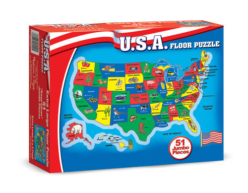 U.S.A. Map Floor Puzzle (51 pc)